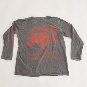 Vintage Ultrakult Long Sleeve Shirt Gray Gothic Metal Streetwear Large